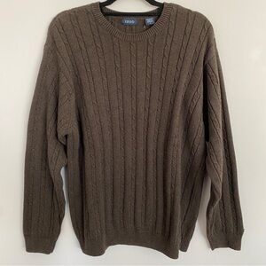 Izod Brown Cable Knit Sweater